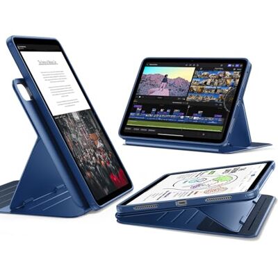 ESR Cover per iPad Air 13" M4/M3/M2 (2026/2025/2024), Serie Shift, Blu Girevole con Custodia Magnetica Rimovibile, Supporto Regolabile in Verticale/Orizzontale, 9 Angoli ESR Cover per iPad Air 13" M4/M3/M2 (2026/2025/2024), Serie Shift, Blu Girevole con Custodia Magnetica Rimovibile, Supporto Regolabile in Verticale/Orizzontale, 9 Angoli