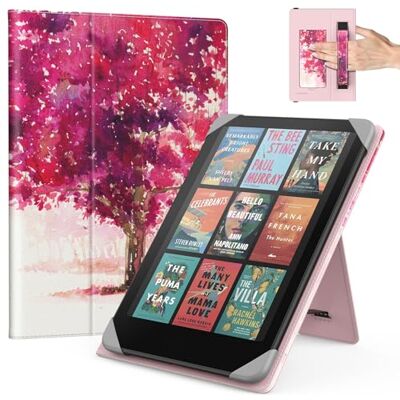 MoKo Custodia per 6,8,7" Kindle Paperwhite eReader Tablets, Paesaggio Accessori eReader per 6,8, 7 Pouces Kindle Paperwhite/Colorsoft/Kobo/Ocean, Custodia Leggera Folio ,Cinghia da Mano, Support MoKo Custodia per 6,8,7" Kindle Paperwhite eReader Tablets, Paesaggio Accessori eReader per 6,8, 7 Pouces Kindle Paperwhite/Colorsoft/Kobo/Ocean, Custodia Leggera Folio ,Cinghia da Mano, Support