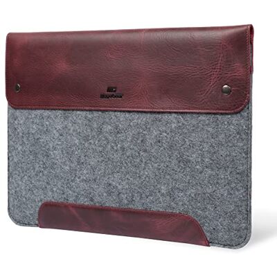 MegaGear Custodia in Vera Pelle e Pile Compatibile con MacBook Pro 16 e MacBook Air 15-15.5 (M5, M4, M3, M2, M1) – Modelli 2020-2026 Bordeaux MegaGear Custodia in Vera Pelle e Pile Compatibile con MacBook Pro 16 e MacBook Air 15-15.5 (M5, M4, M3, M2, M1) – Modelli 2020-2026 Bordeaux