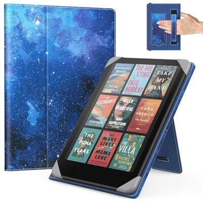 MoKo Custodia per 6,8,7" Kindle Paperwhite eReader Tablets, Blue Starry Sky Accessori eReader per 6,8, 7 Pouces Kindle Paperwhite/Colorsoft/Kobo/Ocean, Custodia Leggera Folio ,Cinghia da Mano, Support MoKo Custodia per 6,8,7" Kindle Paperwhite eReader Tablets, Blue Starry Sky Accessori eReader per 6,8, 7 Pouces Kindle Paperwhite/Colorsoft/Kobo/Ocean, Custodia Leggera Folio ,Cinghia da Mano, Support