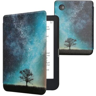 kwmobile Custodia eReader Compatibile con Kobo Clara 2E Cover eBook Reader Flip Case blu/grigio/nero Natura e spazio kwmobile Custodia eReader Compatibile con Kobo Clara 2E Cover eBook Reader Flip Case blu/grigio/nero Natura e spazio