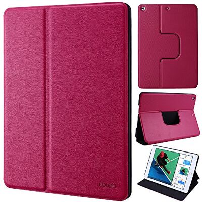 doupi Deluxe FlipCase per iPad 2 3 4, Protezione Custodia con Smart Sleep/Wake Up Funzione Book Style Etui Stare in Piedi Protettiva, redpink doupi Deluxe FlipCase per iPad 2 3 4, Protezione Custodia con Smart Sleep/Wake Up Funzione Book Style Etui Stare in Piedi Protettiva, redpink