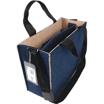 Sigel Borsa Desk Sharing Bicolor M feltro sintetico blu scuro/beige 36 x 28 x 15 cm Sigel Borsa Desk Sharing Bicolor M feltro sintetico blu scuro/beige 36 x 28 x 15 cm