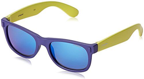 Polaroid P0115 Jy Udf, Occhiali da Sole Unisex Bambini, Multicolore (Blu/Lime), 46