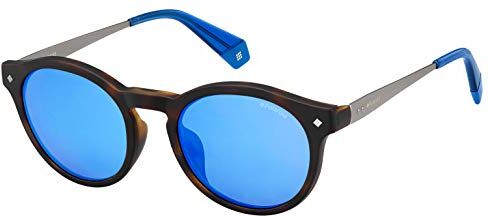 Polaroid PLD 6081/G/CS, Occhiali Unisex Adulto, Hav Blue, 49