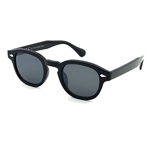 Kiss Occhiali da sole stile MOSCOT mod. DEPP ICONIC Johnny Depp uomo donna VINTAGE unisex NERO