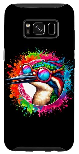 Custodia per Galaxy S8 Cool Tie Dye Skimmer Occhiali Da Sole Uccello Illustrazione Art