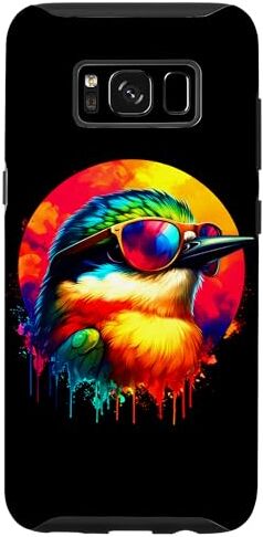 Custodia per Galaxy S8 Cool Tie Dye Vireo Occhiali da sole Uccello Illustrazione Art