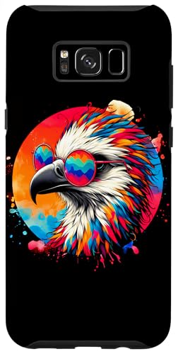 Custodia per Galaxy S8+ Cool Tie Dye Segretario Occhiali Da Sole Uccello Illustrazione Art