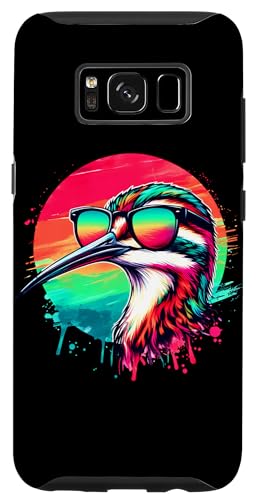 Custodia per Galaxy S8 Cool Tie Dye Snipe Occhiali Da Sole Uccello Illustrazione Art