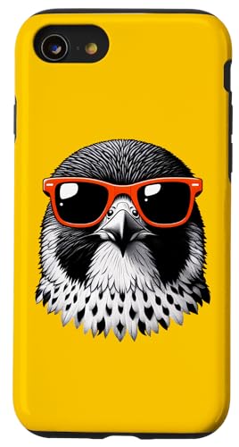 Custodia per iPhone SE (2020) / 7 / 8 Cool Peregrine Falcon Bird Indossare Occhiali Da Sole Graphic Art