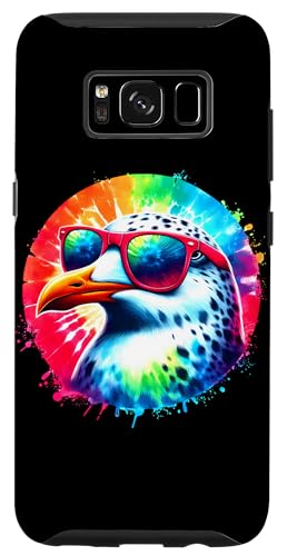 Custodia per Galaxy S8 Cool Tie Dye Gabbiano Occhiali Da Sole Uccello Illustrazione Art