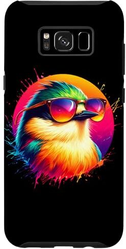 Custodia per Galaxy S8+ Cool Tie Dye Vireo Occhiali da sole Uccello Illustrazione Art