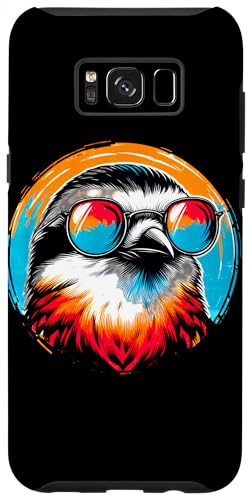 Custodia per Galaxy S8+ Cool Tie Dye Shrike Occhiali Da Sole Uccello Illustrazione Art