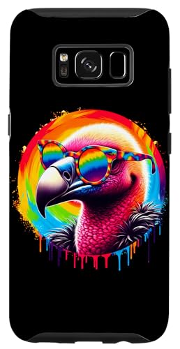 Custodia per Galaxy S8 Cool Tie Dye Vulture Occhiali Da Sole Uccello Illustrazione Art