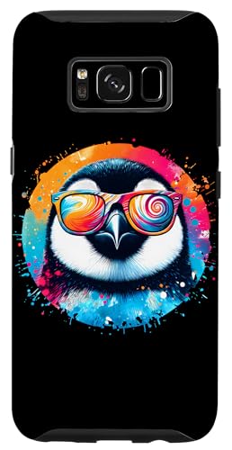 Custodia per Galaxy S8 Cool Tie Dye Penguin Occhiali da sole Uccello Illustrazione Art