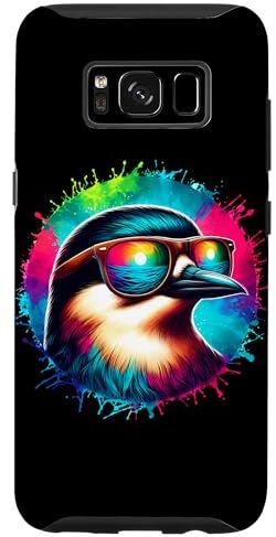 Custodia per Galaxy S8 Cool Tie Dye Shearwater Occhiali Da Sole Uccello Illustrazione Art