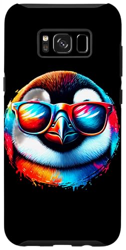Custodia per Galaxy S8+ Cool Tie Dye Penguin Occhiali da sole Uccello Illustrazione Art