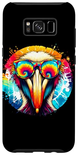 Custodia per Galaxy S8+ Cool Tie Dye Pelican Occhiali Da Sole Uccello Illustrazione Art