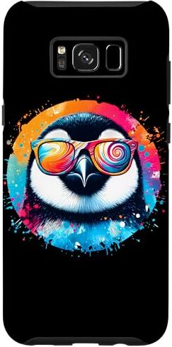 Custodia per Galaxy S8+ Cool Tie Dye Penguin Occhiali da sole Uccello Illustrazione Art