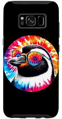 Custodia per Galaxy S8 Cool Tie Dye Penguin Occhiali da sole Uccello Illustrazione Art