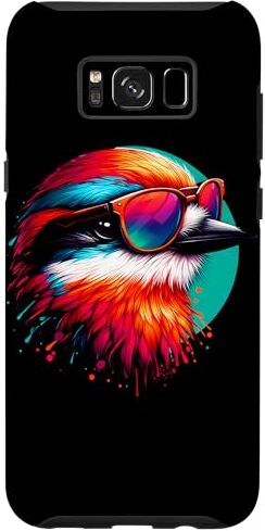 Custodia per Galaxy S8+ Cool Tie Dye Shrike Occhiali Da Sole Uccello Illustrazione Art