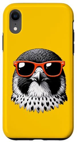 Custodia per iPhone XR Cool Peregrine Falcon Bird Indossare Occhiali Da Sole Graphic Art