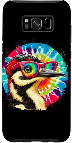 Custodia per Galaxy S8+ Cool Tie Dye Woodpecker Occhiali Da Sole Uccello Illustrazione Art