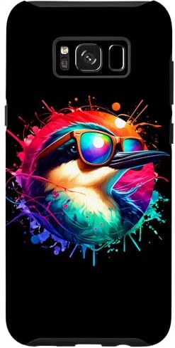 Custodia per Galaxy S8+ Cool Tie Dye Shearwater Occhiali Da Sole Uccello Illustrazione Art