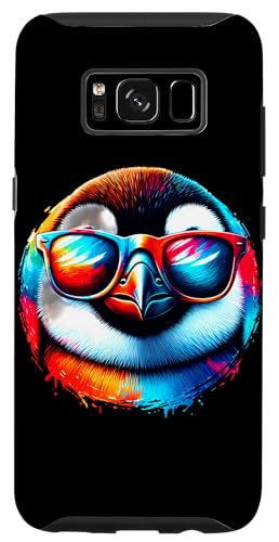 Custodia per Galaxy S8 Cool Tie Dye Penguin Occhiali da sole Uccello Illustrazione Art