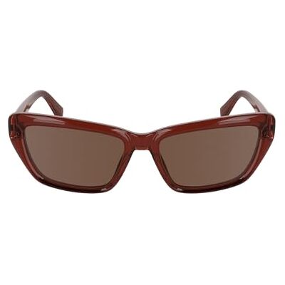 Calvin Klein Women's Sunglasses Brick with Solid Brown Lens Calvin Klein Women's Sunglasses Brick with Solid Brown Lens
