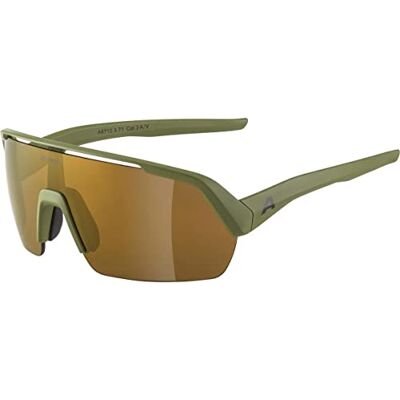 ALPINA Unisex Adulti, TURBO HR occhiali sportivi, olive matt/yellow, One Size ALPINA Unisex Adulti, TURBO HR occhiali sportivi, olive matt/yellow, One Size