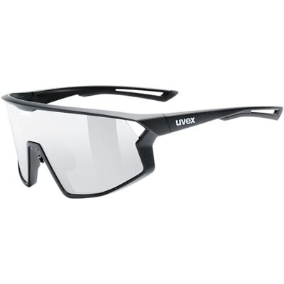 Uvex skyryse occhiali sportivi per adulti forte protezione UV con miglioramento del contrasto black matt/silver mirror one size Uvex skyryse occhiali sportivi per adulti forte protezione UV con miglioramento del contrasto black matt/silver mirror one size