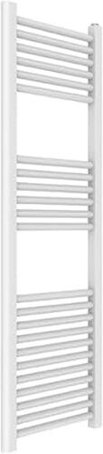 Ercos Scaldasalviette Termoarredo Bagno Dimensioni 400x1200 MM Radiatore Colore Bianco Moderno, Attacchi da 1/2" Fornito Con Kit Montaggio