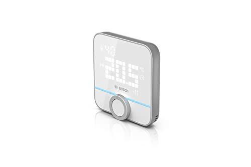 Bosch Termostato ambiente II  per sistemi di riscaldamento cablati, 230 V, compatibile con Google Assistant e Alexa