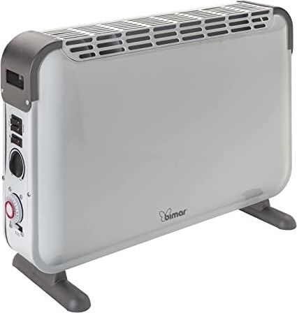 bimar AMA04 Termoconvettore elettrico Turbo, Programmatore 24h ore, Potente Stufa Elettrica, Ambienti fino a 15mq,stufetta Basso Consumo, Stanza, Riscaldamento Ambiente, aria calda, Silenzioso