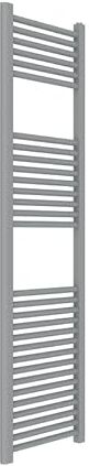 Ercos Scaldasalviette Termoarredo Bagno Dimensioni 400x1500 MM Radiatore Bagno Colore Grigio Titanio, Attacchi da 1/2" Fornito Con Kit Montaggio