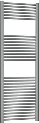 Ercos Scaldasalviette Termoarredo Bagno Dimensioni 500x1800 MM Radiatore Bagno Colore Grigio Titanio, Attacchi da 1/2" Fornito Con Kit Montaggio