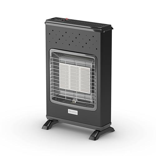 Olimpia Splendid Infra Metano S1 Turbo, Stufa Infrarossi a Metano, 3 livelli di potenza fino a 4200 W con ventilatore, Made in Italy, Nero