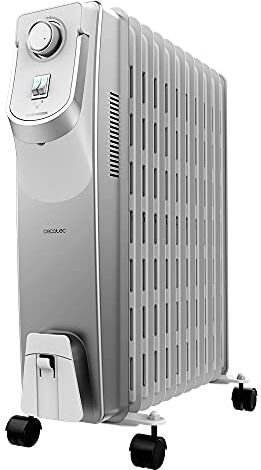 Cecotec Radiatore olio elettrico ReadyWarm 11000 Space 360. 11 moduli, basso consumo energetico, 2500 W, 3 livelli, avvolgicavo, tecnologia 360, sistema di sicurezza, 28 m2