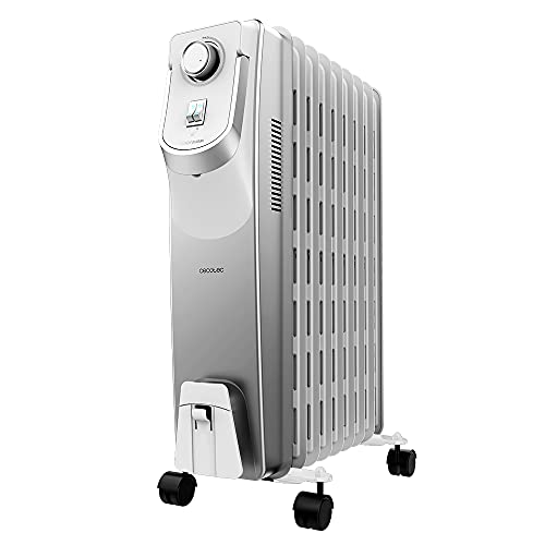 Cecotec Radiatore olio elettrico ReadyWarm 9000 Space 360, 9 moduli, consumo energetico, 2000 W, 3 livelli, avvolgicavo, tecnologia 360, sistema di sicurezza, 22 m2 ()