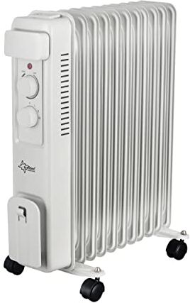 Suntec Wellness SUNTEC riscaldatore elettrico radiatore ad olio HotSafePro 2500 Watt riscaldatore elettrico ultra potente 11 alette riscaldanti + 3 impostazioni di calore