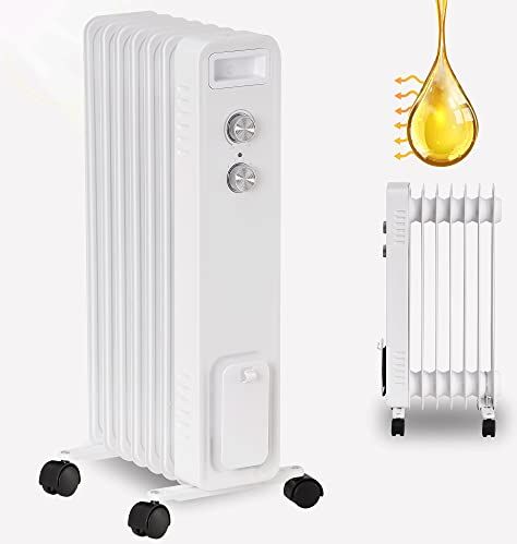 STAHLMANN Radiatore ad olio ZR201 1500 Watt – Riscaldamento elettrico a risparmio energetico fino a 30 mq di superficie – Riscaldamento elettrico con termostato e 3 livelli di calore