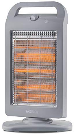 Olimpia Splendid Solaria Evo S Stufa Alogena 1200 W con Base Oscillante , Grigio