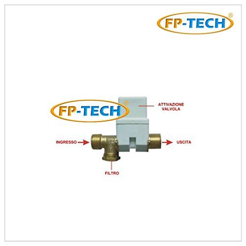 FP-TECH ELETTROVALVOLA ACQUA 1/2 PER PANNELLO SOLARE TERMICO O CALDAIA ACQUA CALDA SANITARIA