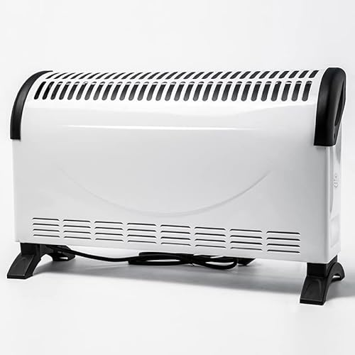 SXCDD Riscaldatore ad aria calda portatile rimovibile 52 x 16 x 33 cm (L x P x A) 1800 W bianco argento elegante riscaldatore elettrico a risparmio energetico grande superficie fino a 35 m²