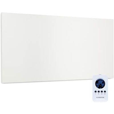 KLARSTEIN Stufa Elettrica Infrarossi Basso Consumo, Pannello Radiante Infrarossi 720 Watt con Telecomando e Timer, Pannelli a Riscaldamento, Pannello per Riscaldamento Senza CO2 KLARSTEIN Stufa Elettrica Infrarossi Basso Consumo, Pannello Radiante Infrarossi 720 Watt con Telecomando e Timer, Pannelli a Riscaldamento, Pannello per Riscaldamento Senza CO2