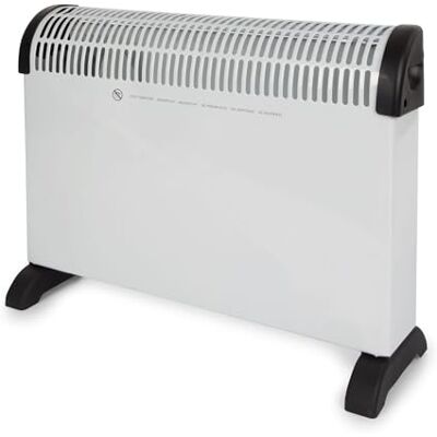 Perel Termoconvettore elettrico 2000W con 3 livelli di calore, termostato, IP20 protezione surriscaldamento, portatile o montaggio a parete per ambienti fino a 60 m³ Perel Termoconvettore elettrico 2000W con 3 livelli di calore, termostato, IP20 protezione surriscaldamento, portatile o montaggio a parete per ambienti fino a 60 m³