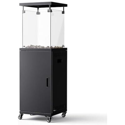 Avilia – Stufa a Gas a Caminetto da Esterno con Accensione Piezoelettrica e Roccia Lavica per Riscaldamento fino a 15 m², Camino Decorativo con Ruote Integrate e Potenza Regolabile fino a 12 kW Avilia – Stufa a Gas a Caminetto da Esterno con Accensione Piezoelettrica e Roccia Lavica per Riscaldamento fino a 15 m², Camino Decorativo con Ruote Integrate e Potenza Regolabile fino a 12 kW