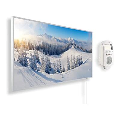 KÖNIGHAUS Pannello riscaldante a infrarossi con immagine panoramica 800 Watt – Termostato Smart – 11–21 m² KÖNIGHAUS Pannello riscaldante a infrarossi con immagine panoramica 800 Watt – Termostato Smart – 11–21 m²
